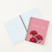 Hübsch & bezahlt mit Carnation Blume Notebook Notizblock (Innenseite)