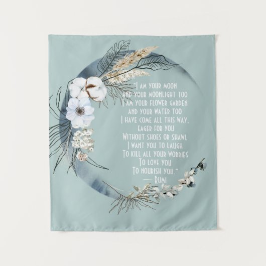 Hübsch bin ich dein Mond Rumi Wandteppich (Vorderseite)
