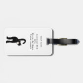 Hübsch Black Cat Personalisiert Gepäckanhänger (Rückseite horizontal)