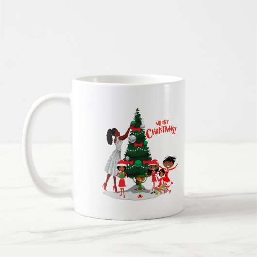 Hübsch Black Family Weihnachten Tasse (Links)