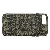 Hübsch Black & Gold Mehndi Case-Mate iPhone Hülle (Rückseite (Horizontal))