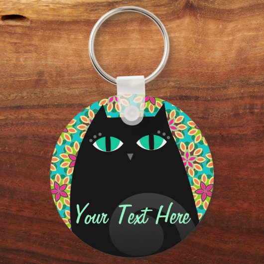 Hübsch Black Kitty Schlüsselanhänger (Vorderseite)