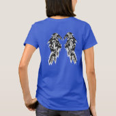 Hübsch Black Raven Feathers Angel Wings T-Shirt (Rückseite)