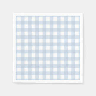 Hübsch Blass Denim Blue Gingham Prüfmuster Serviette
