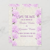 Hübsch blass lila Save the Date Ankündigungspostkarte (Vorne/Hinten)