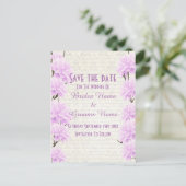 Hübsch blass lila Save the Date Ankündigungspostkarte (Stehend Vorderseite)