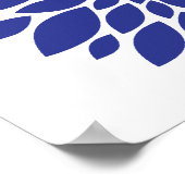 Hübsch Blau Aquamarin Türkische Blume Blumenstrauß Poster (Ecke)