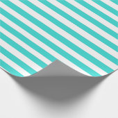 Hübsch Blau Gestreift Geschenkpapier (Ecke)