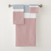 Hübsch-Blau-Rosa Badhandtuch Set (Insitu)