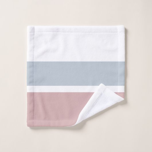 Hübsch-Blau-Rosa Badhandtuch Set (Waschlappen)