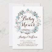 Hübsch Blau- und Graublütendusche Einladung (Vorderseite)