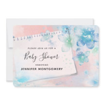 Hübsch blaue Blüten auf rosa Hintergrund Babydusch