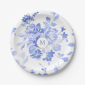 hübsch-blaue Delft-Erstplatte Pappteller (Vorderseite)