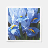 Hübsch-blaue Iris-Serviette Serviette (Vorderseite)