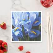 Hübsch-blaue Iris-Serviette Serviette (Beispiel)