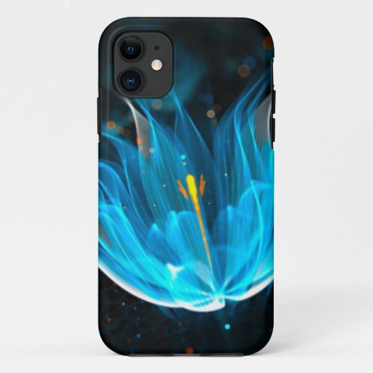 Hübsch-blaue Lotus-Blume Case-Mate iPhone Hülle (Rückseite)