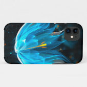 Hübsch-blaue Lotus-Blume Case-Mate iPhone Hülle (Rückseite (Horizontal))