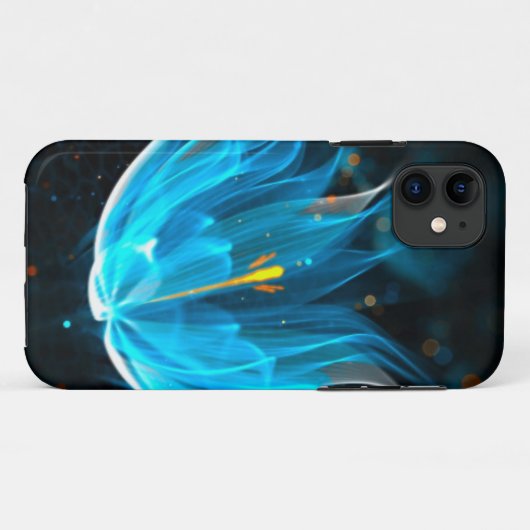 Hübsch-blaue Lotus-Blume Case-Mate iPhone Hülle (Rückseite (Horizontal))