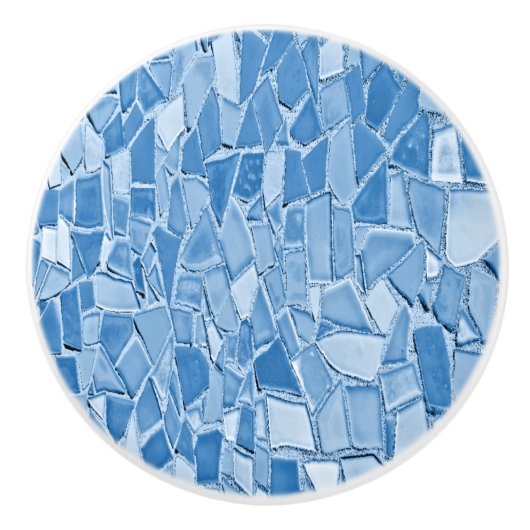 Hübsch-blaue Mosaiktür oder -Schublade Keramikknauf (Vorderseite)