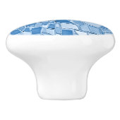 Hübsch-blaue Mosaiktür oder -Schublade Keramikknauf (Seitenansicht)