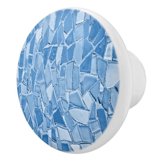 Hübsch-blaue Mosaiktür oder -Schublade Keramikknauf (Rechts)