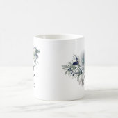 Hübsch Blauer Blumenstrauß Kindermädchen Kaffeetasse (Mittel)