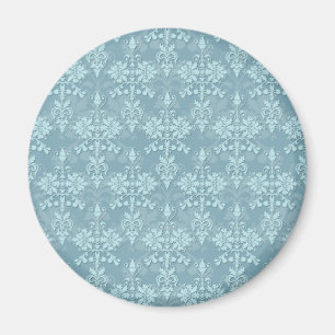 Hübsch blauer Damast Muster Magnet