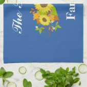 Hübsch Blauer Sonnenblume Geschirrtuch (Gefaltet)