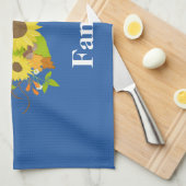 Hübsch Blauer Sonnenblume Geschirrtuch (Viertel Falte)