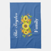 Hübsch Blauer Sonnenblume Geschirrtuch (Vertikal)