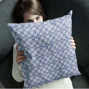 Hübsch-blaues weißes Knetdesign Kissen
