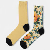 Hübsch-blaugelbe Muster ungleichmäßig Socken (Linkes Detail)
