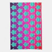 Hübsch Blaugrün türkisfarbene aquamarine Schildkrö Geschirrtuch (Vertikal)