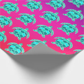 Hübsch-blaugrünes türkisfarbenes aquamarines Schil Geschenkpapier (Ecke)