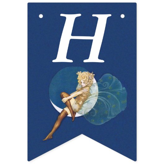 Hübsch Blond Birthday Faion Moon Silk Strumpf Wimpelkette (Erste Fahne)