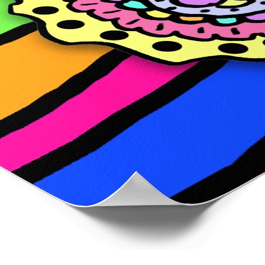 Hübsch Blonde Fairy Girl Happy Birthday Poster (Ecke)