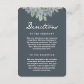 Hübsch Blooms Vintage Gärten Hochzeitsrichtungen Begleitkarte (Vorderseite)