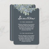 Hübsch Blooms Vintage Gärten Hochzeitsrichtungen Begleitkarte (Vorne/Hinten)