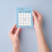 Hübsch Blue and Silver Baby Dusche - Bingo Flyer (Gruppe)