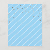 Hübsch Blue and Silver Baby Dusche - Bingo Flyer (Hinten)