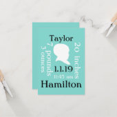 Hübsch Blue Birth Ankündigung (Vorderseite/Rückseite Beispiel)