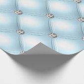 Hübsch Blue Bling Jewels Puffy Geschenkpapier (Ecke)