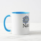 Hübsch Blue Blume Nani T - Shirt Tasse (Links)