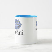 Hübsch Blue Blume Nonni T - Shirt Tasse (Zentrum)
