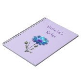 Hübsch Blue Blume Notizblock (Linke Seite)