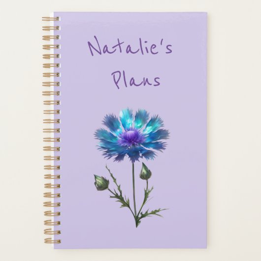 Hübsch Blue Blume Planer (Vorderseite)
