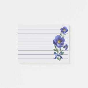 Hübsch Blue Blume Post-it Klebezettel