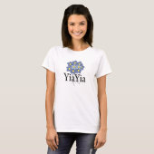 Hübsch Blue Blume YiaYia T - Shirt (Vorne ganz)