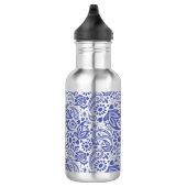Hübsch Blue Boho Chic Paisley Pattern Edelstahlflasche (Rechts)