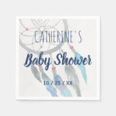 Hübsch Blue Boho Dreamcatcher Baby Dusche Serviette (Vorderseite)